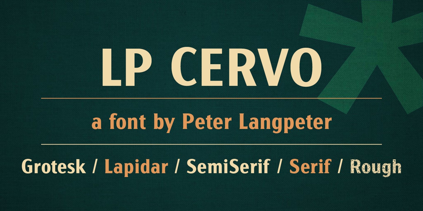 Beispiel einer LP Cervo Lap-Schriftart